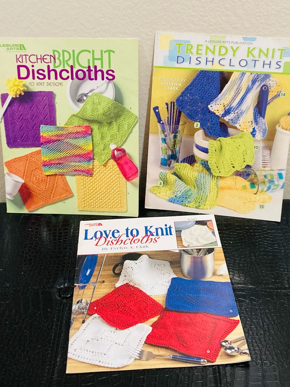 3 Knit Dishcloth Patterns Books